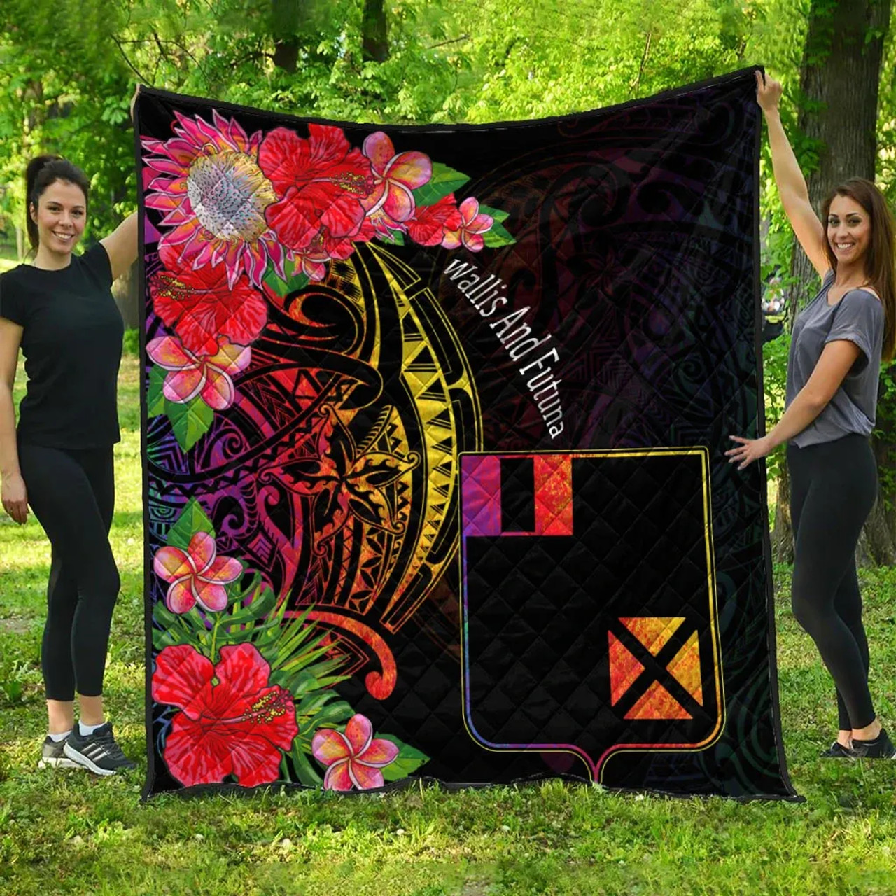 Wallis and Futuna Premium Quilt - Tropical Hippie Style 1