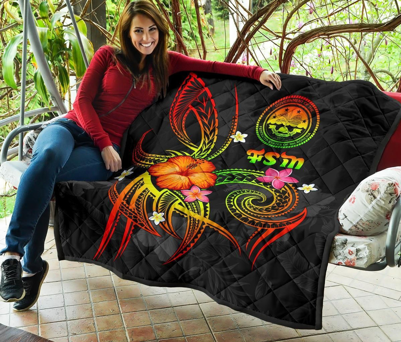 Federated States of Micronesia Polynesian Premium Quilt - Legend of FSM (Reggae) 7