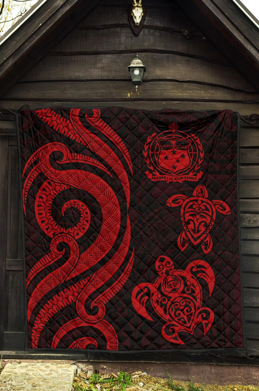 Samoa Premium Quilt - Red Tentacle Turtle 5