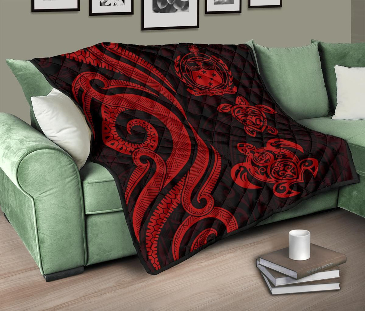 Samoa Premium Quilt - Red Tentacle Turtle 10