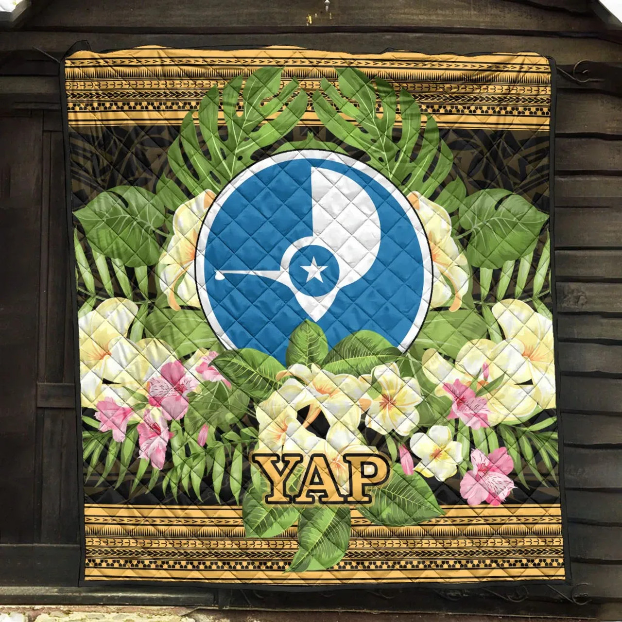 Yap State Premium Quilt - Polynesian Gold Patterns Collection 5