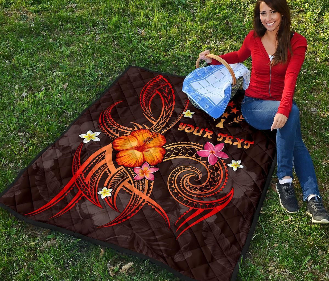 Kosrae Polynesian Personalised Premium Quilt - Legend of Kosrae (Red) 6