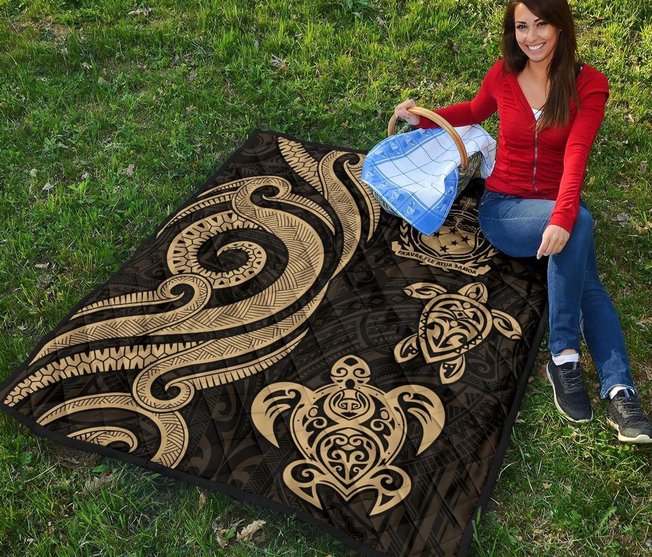 Samoa Premium Quilt - Gold Tentacle Turtle 6