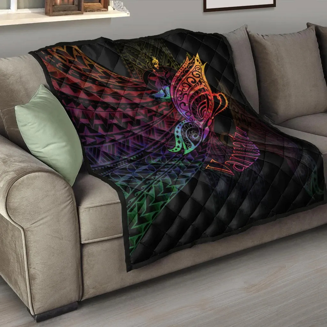 Vanuatu Premium Quilt - Butterfly Polynesian Style 5