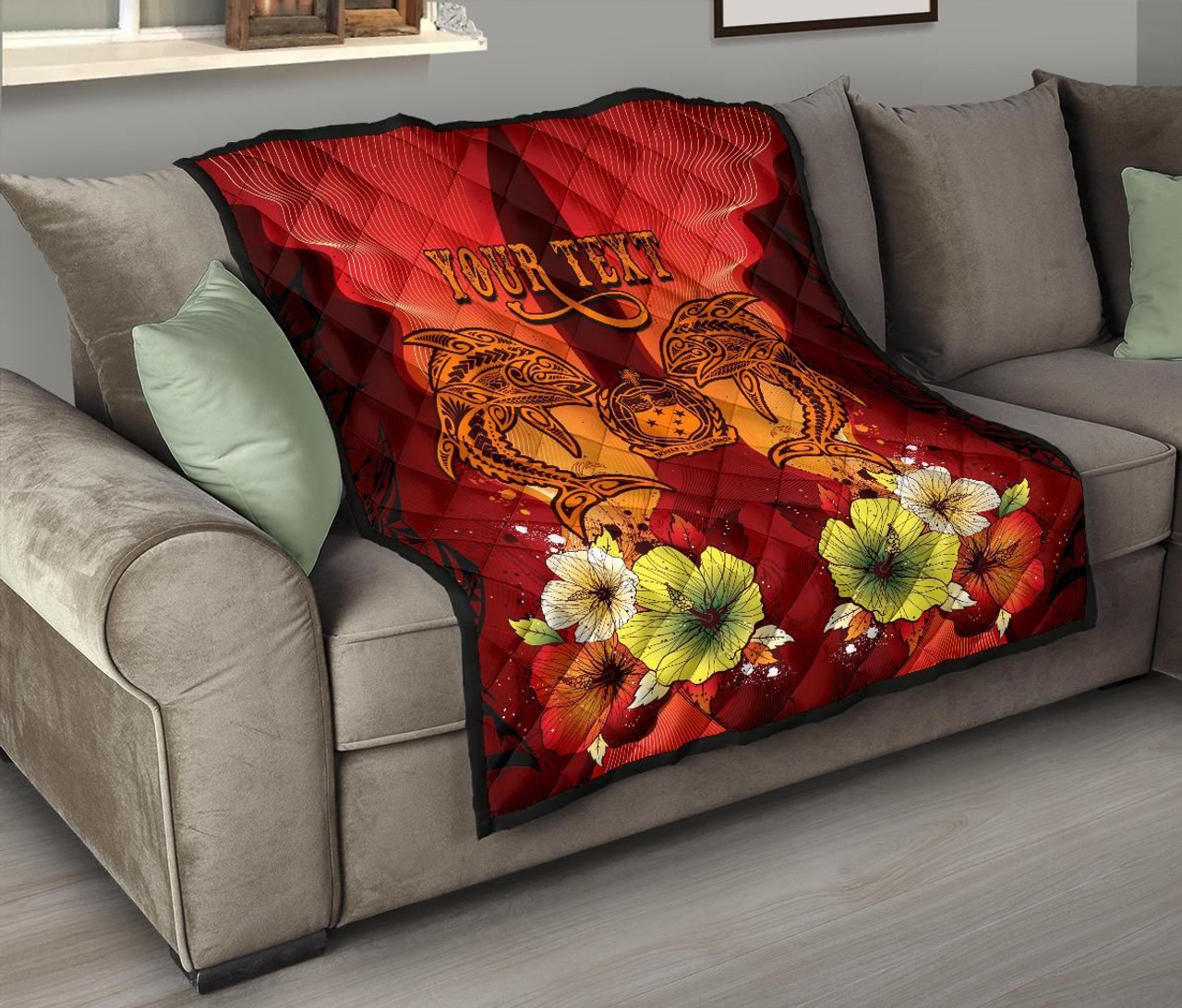 Samoa Custom Personalised Premium Quilt - Tribal Tuna Fish 6