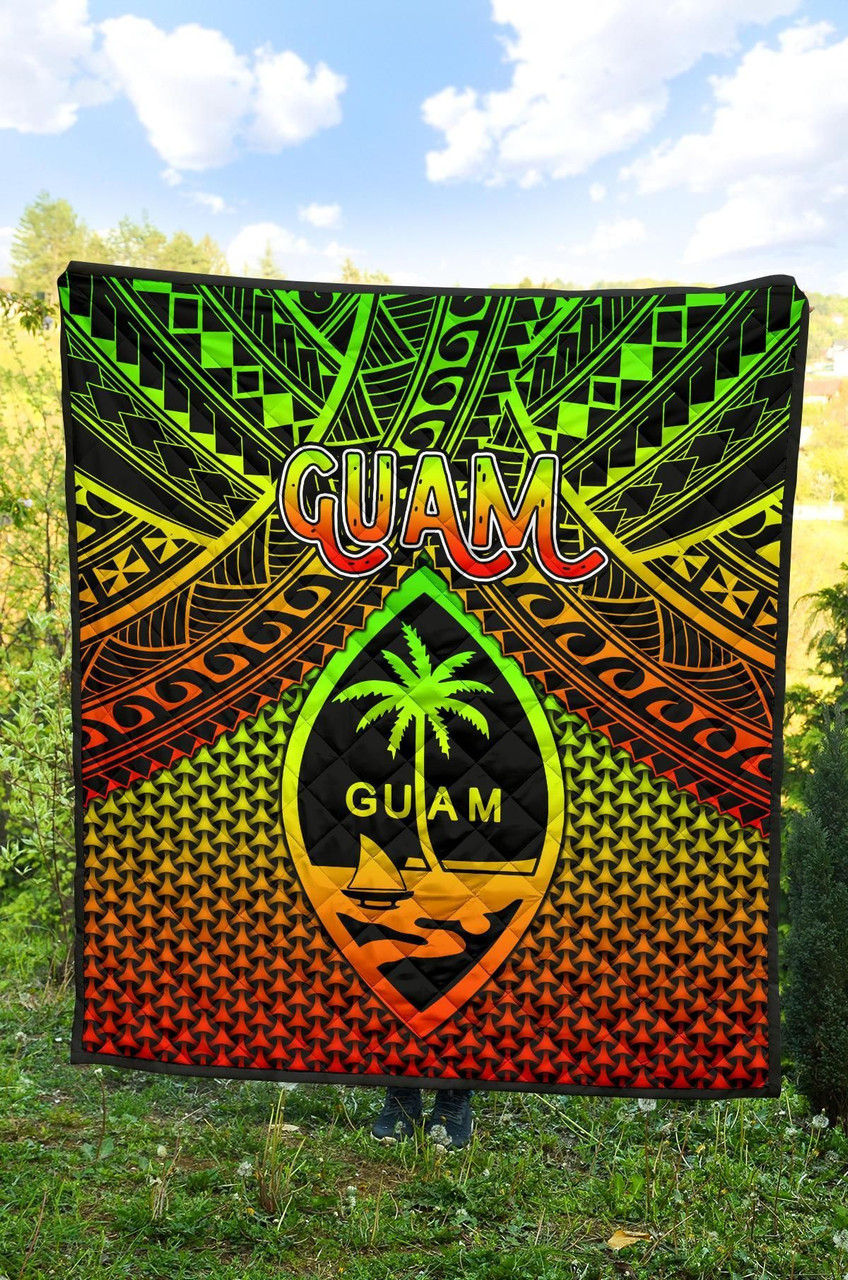 Polynesian Guam Premium Quilt - Reggae Vintage Polynesian Patterns 5