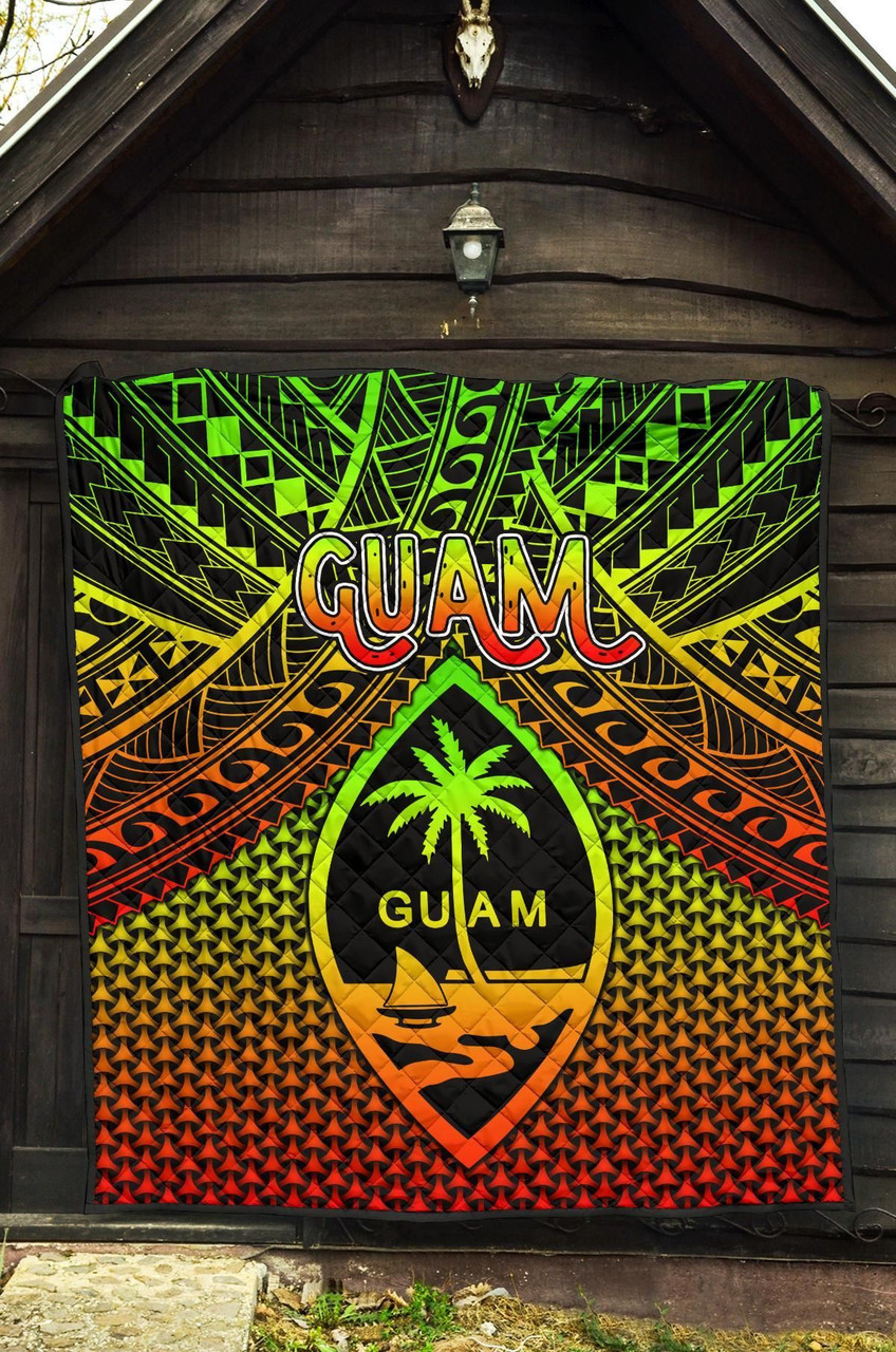Polynesian Guam Premium Quilt - Reggae Vintage Polynesian Patterns 6