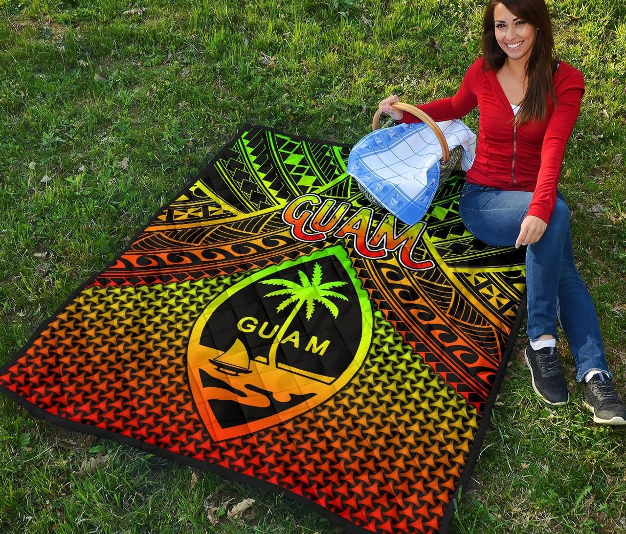 Polynesian Guam Premium Quilt - Reggae Vintage Polynesian Patterns 7