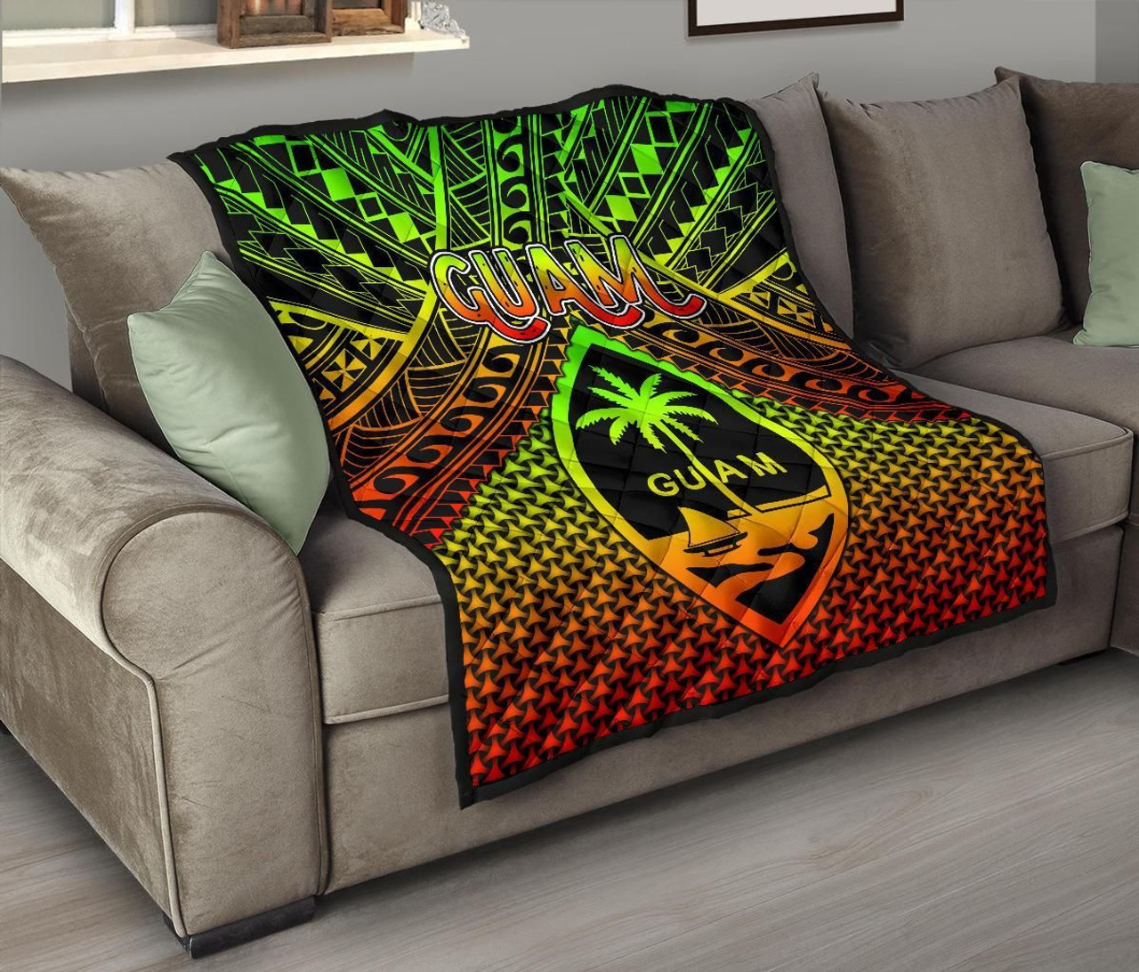 Polynesian Guam Premium Quilt - Reggae Vintage Polynesian Patterns 10