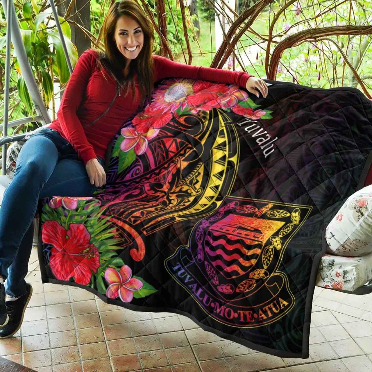 Tuvalu Premium Quilt - Tropical Hippie Style 7