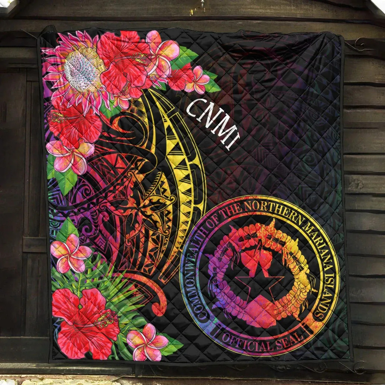 Northern Mariana Islands Premium Quilt - Tropical Hippie Style 5