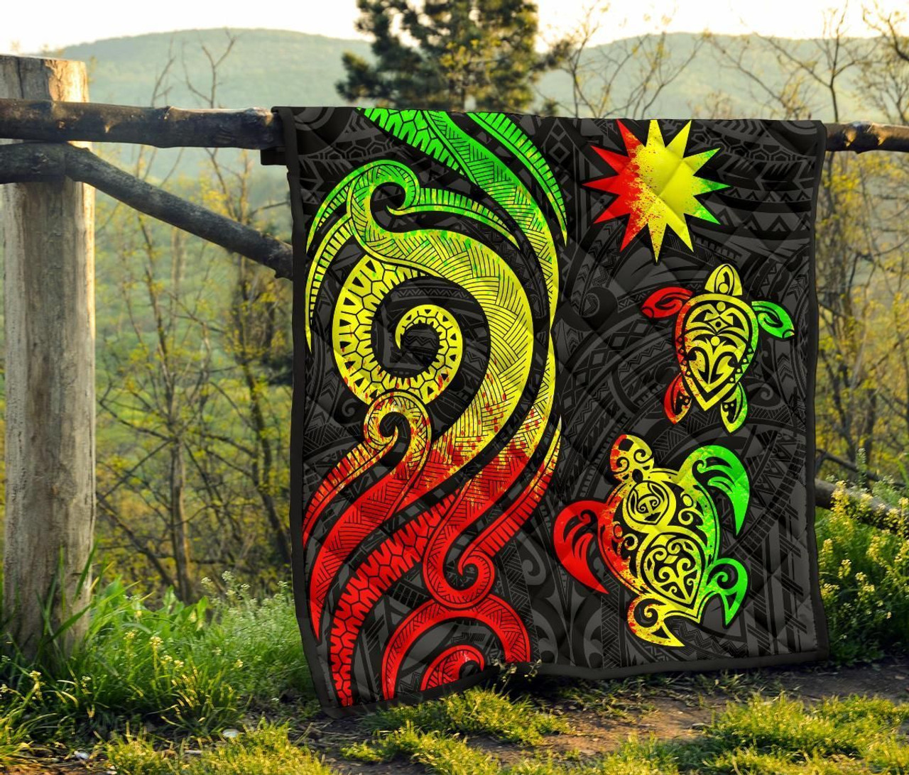 Nauru Premium Quilt - Reggae Tentacle Turtle 8