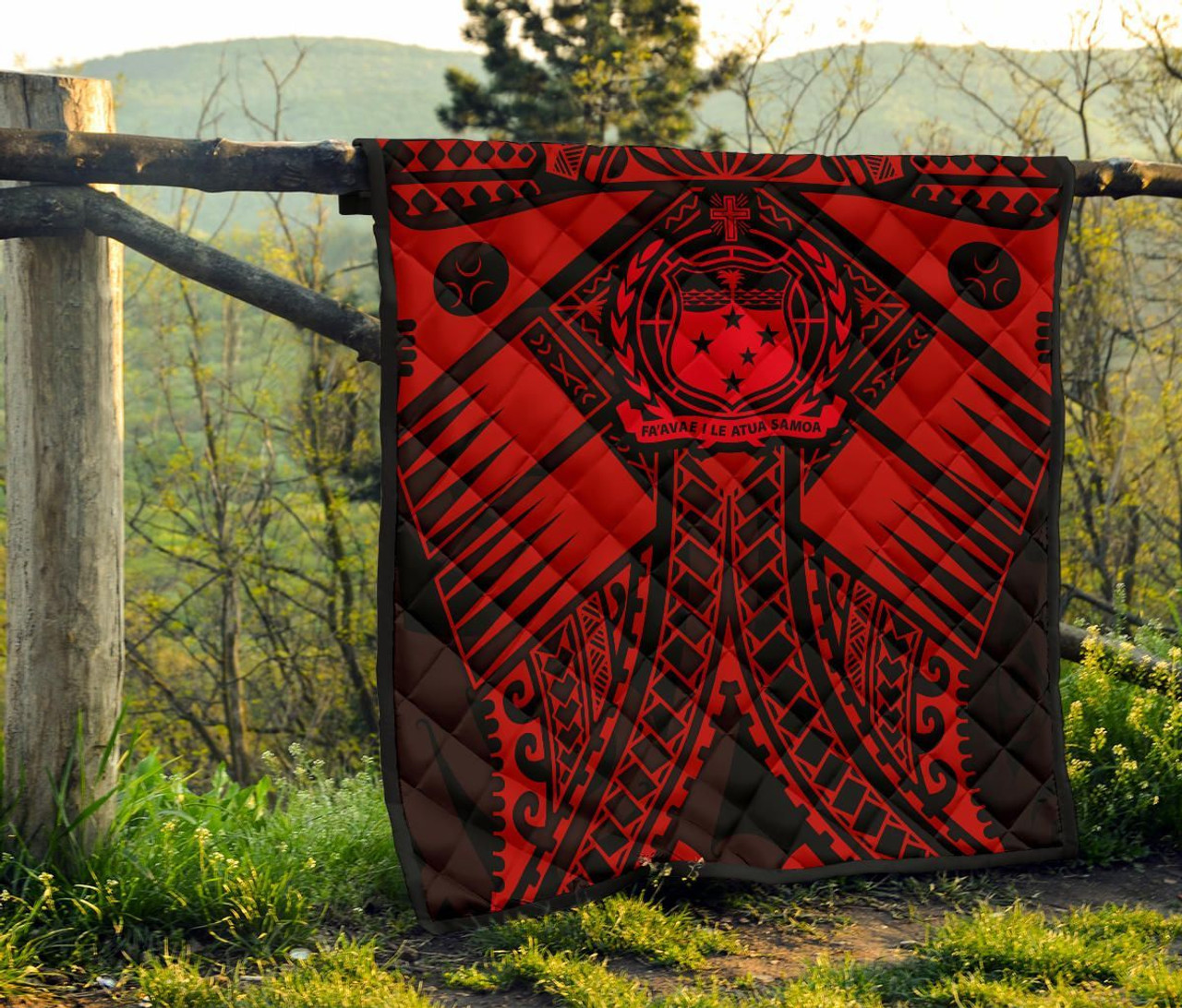 Samoa Polynesian Premium Quilt - Samoa Red Seal with Polynesian Tattoo 8