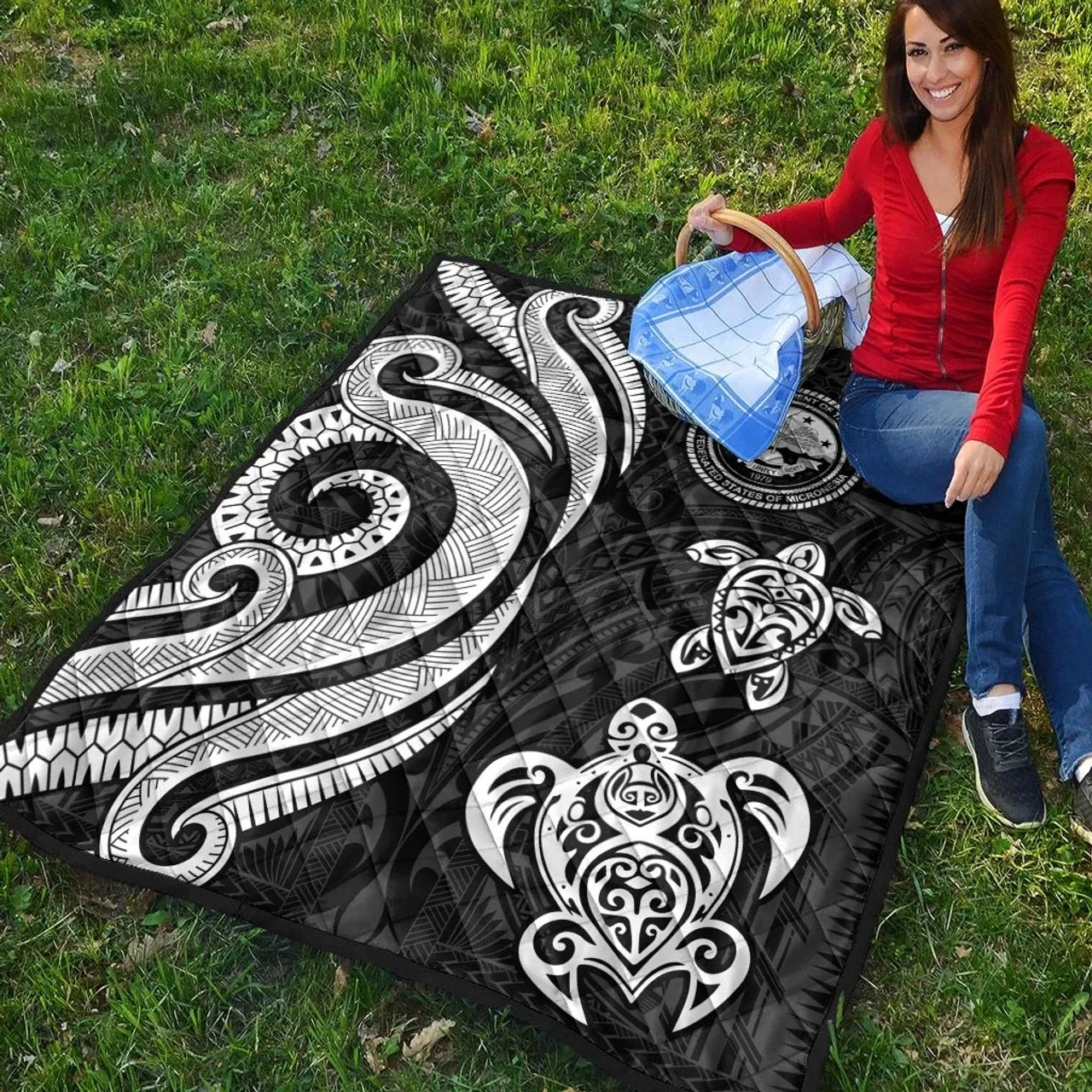 Federated States of Micronesia Premium Quilt - White Tentacle Turtle 4