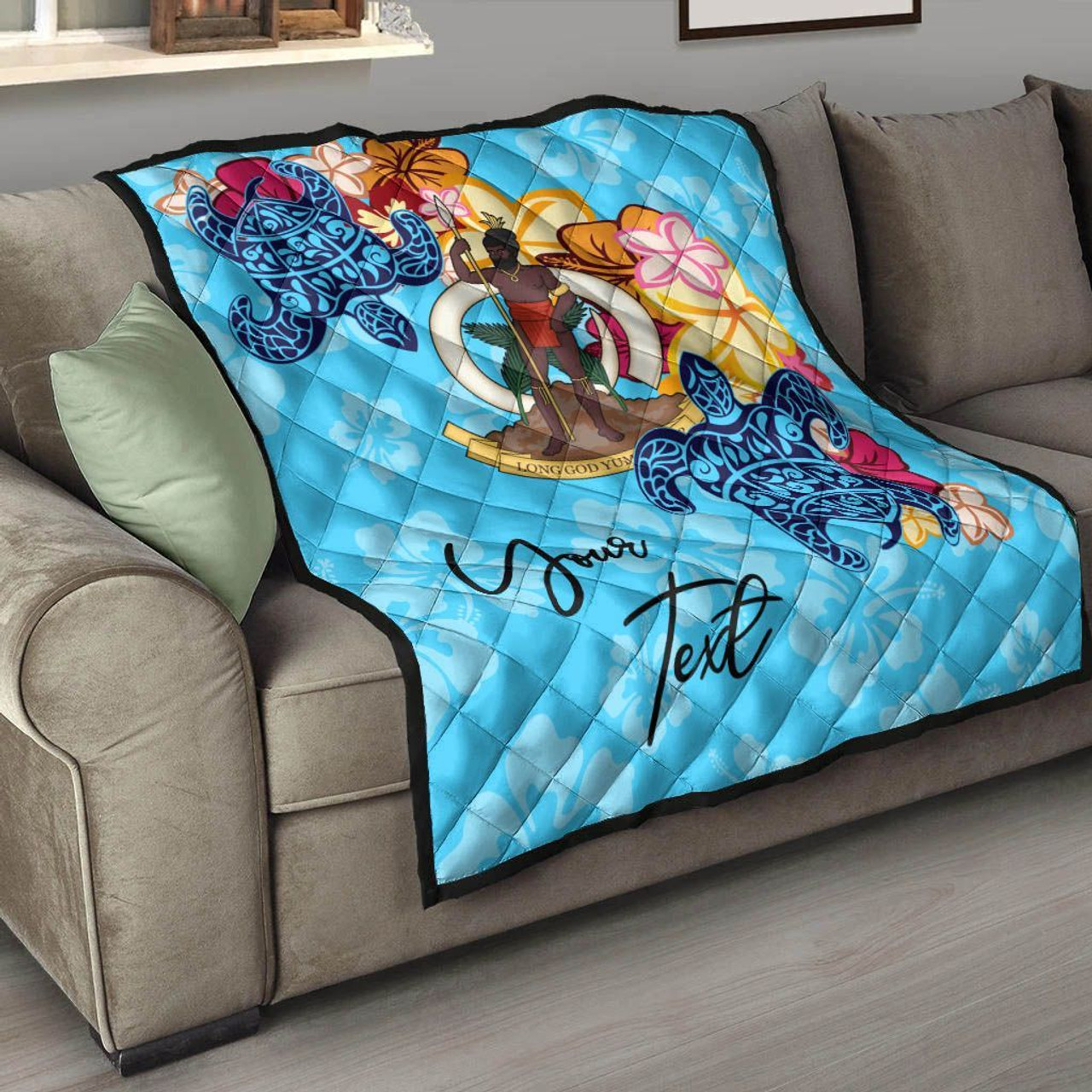 Vanuatu Custom Personalised Premium Quilt - Tropical Style 2