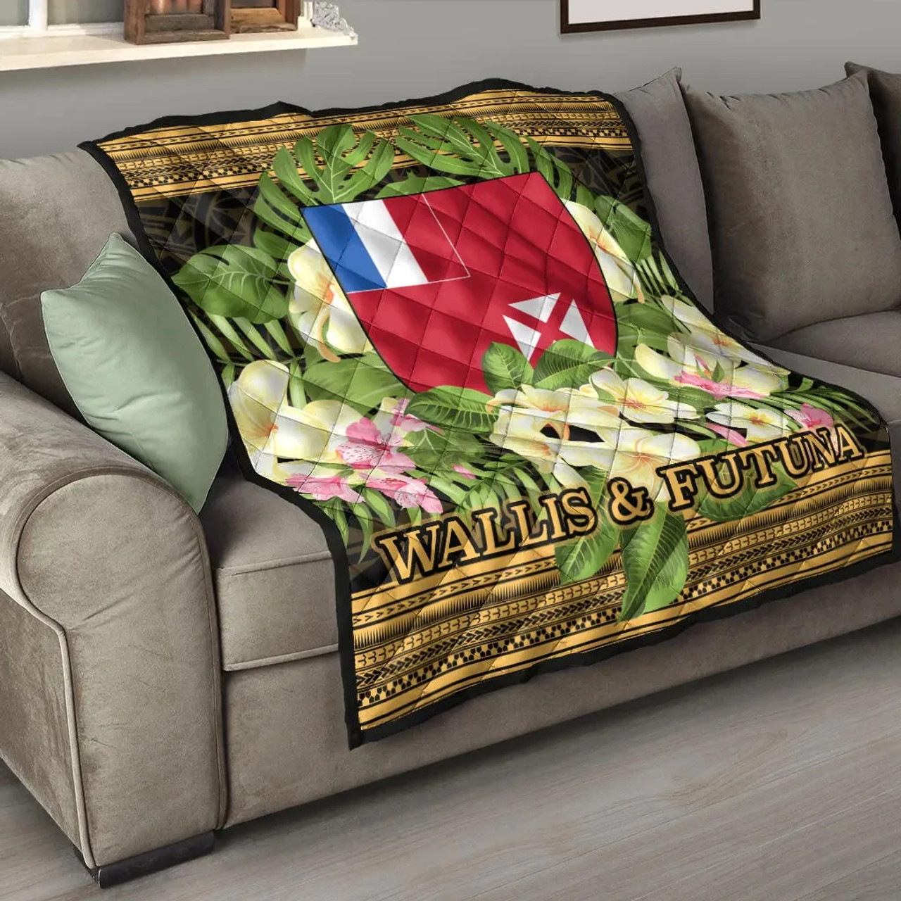 Wallis and Futuna Premium Quilt - Polynesian Gold Patterns Collection 9