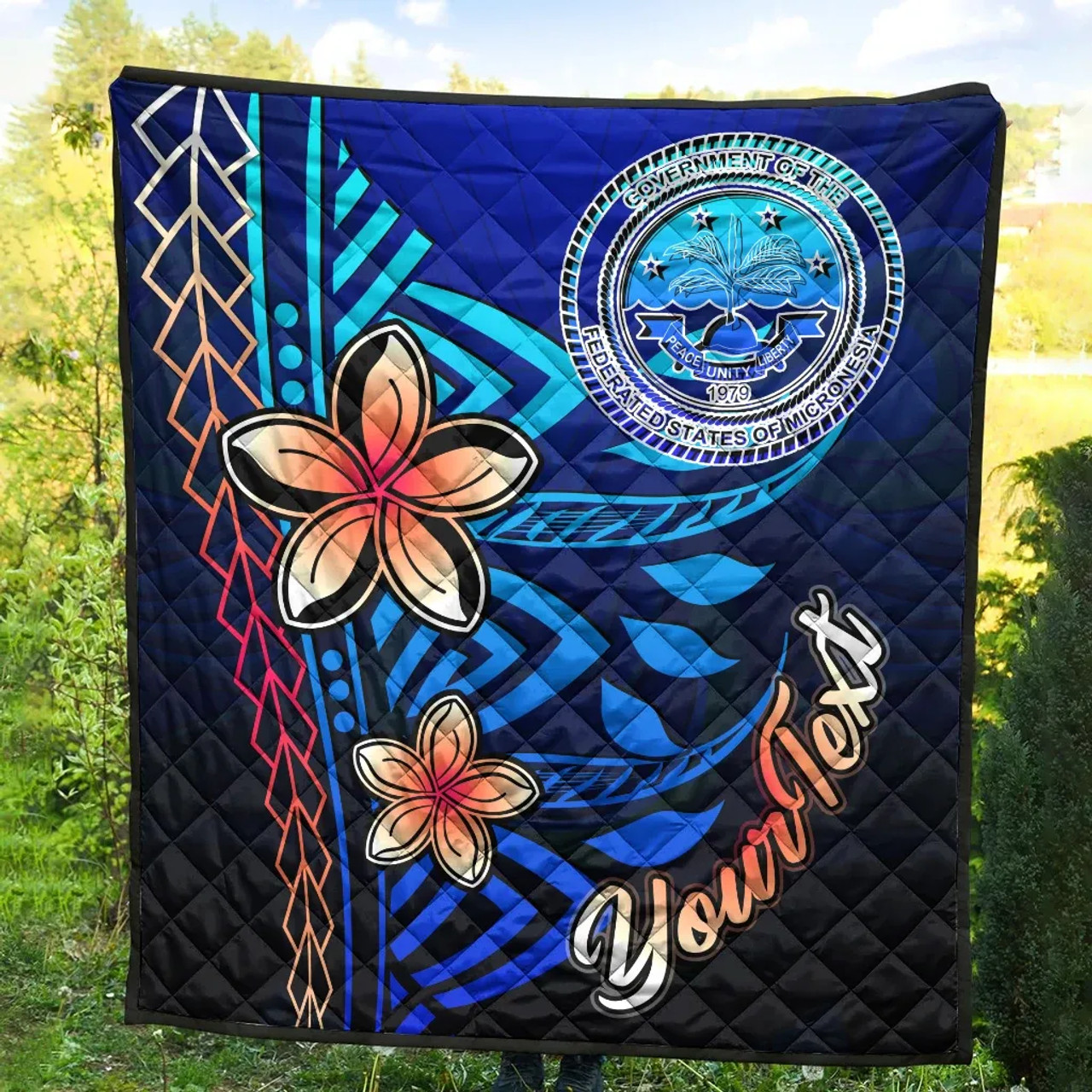 Federated States of Micronesia Custom Personalised Premium Quilt - Vintage Tribal Mountain 8