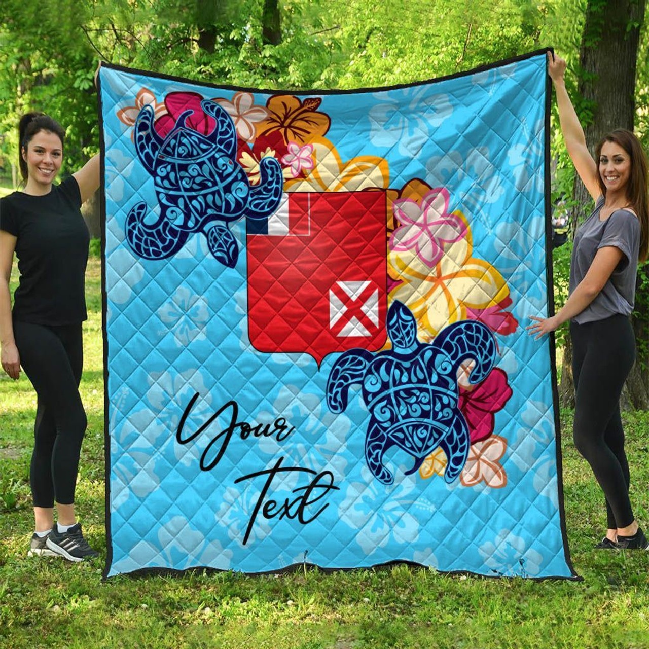 Wallis and Futuna Custom Personalised Premium Quilt - Tropical Style 1