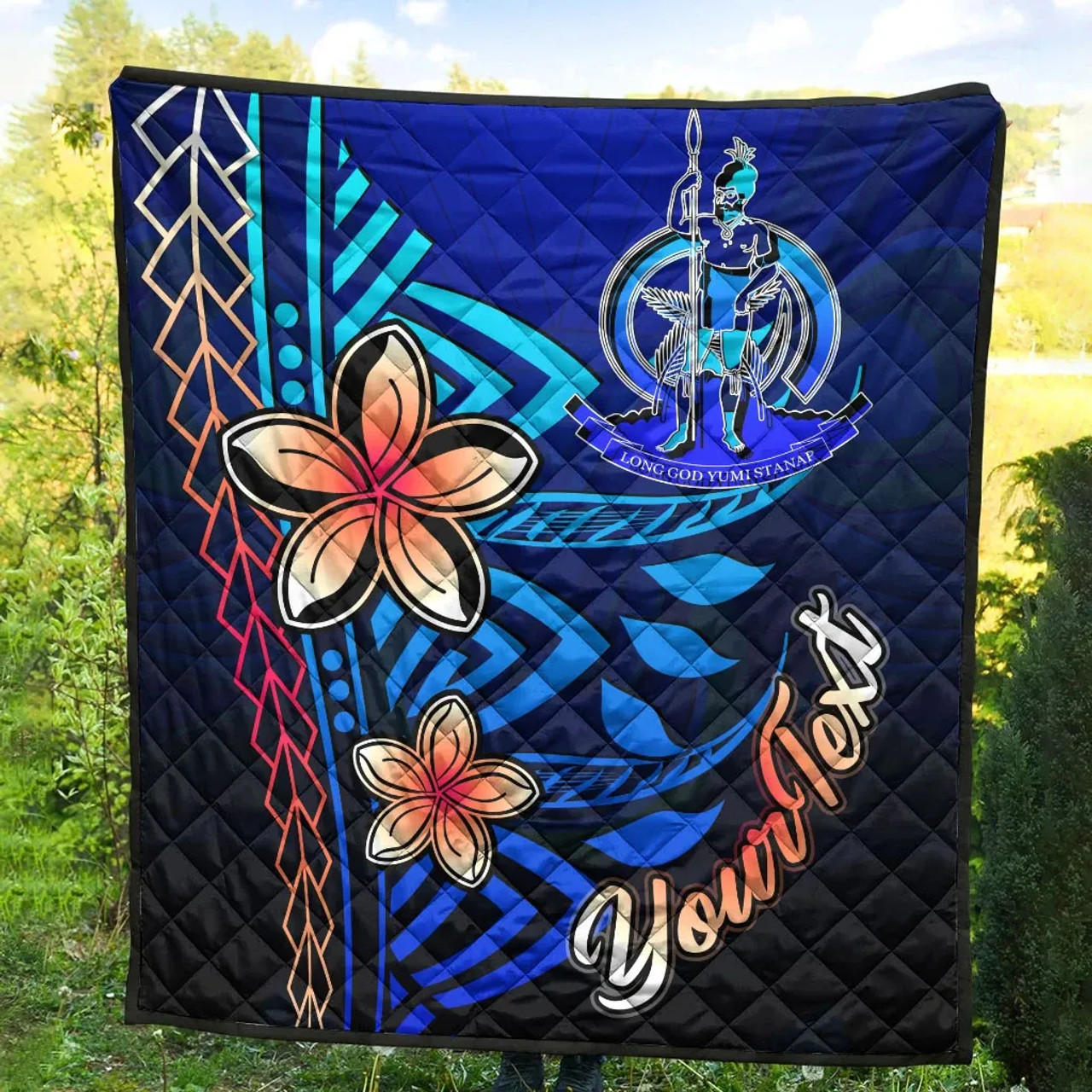 Vanuatu Custom Personalised Premium Quilt - Vintage Tribal Mountain 8
