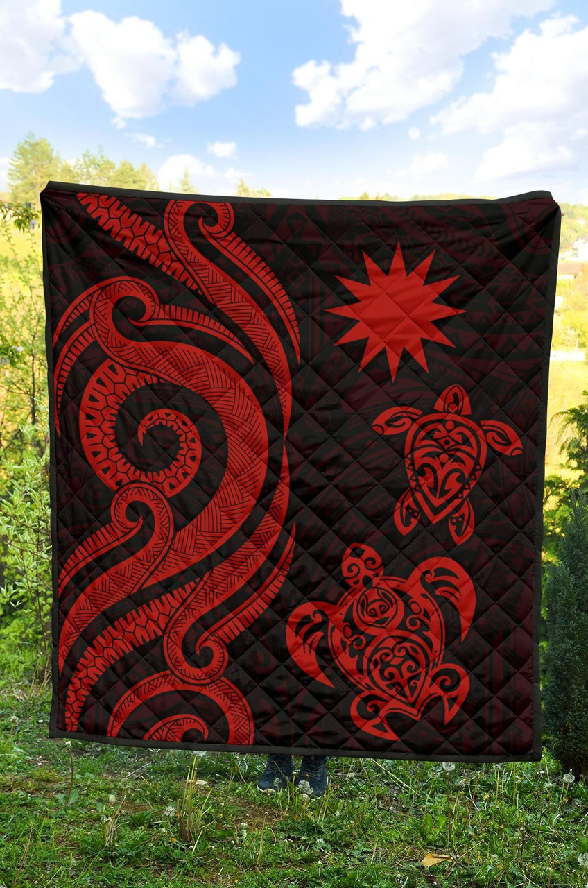 Nauru Premium Quilt - Red Tentacle Turtle 4