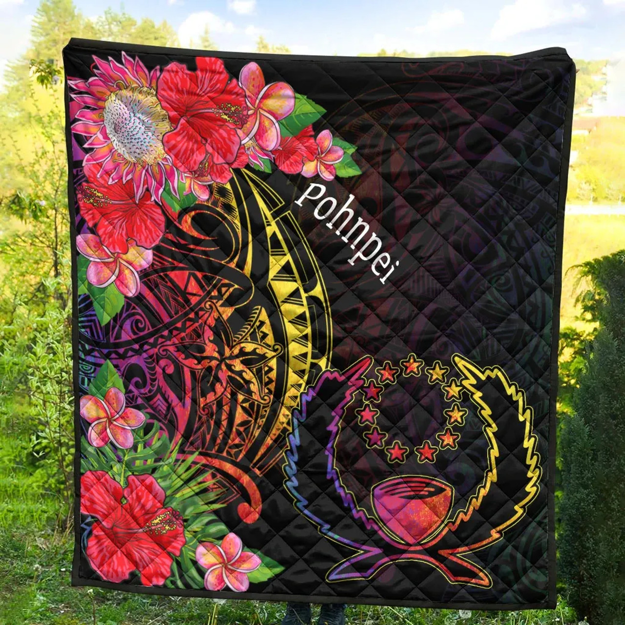 Pohnpei Premium Quilt - Tropical Hippie Style 4