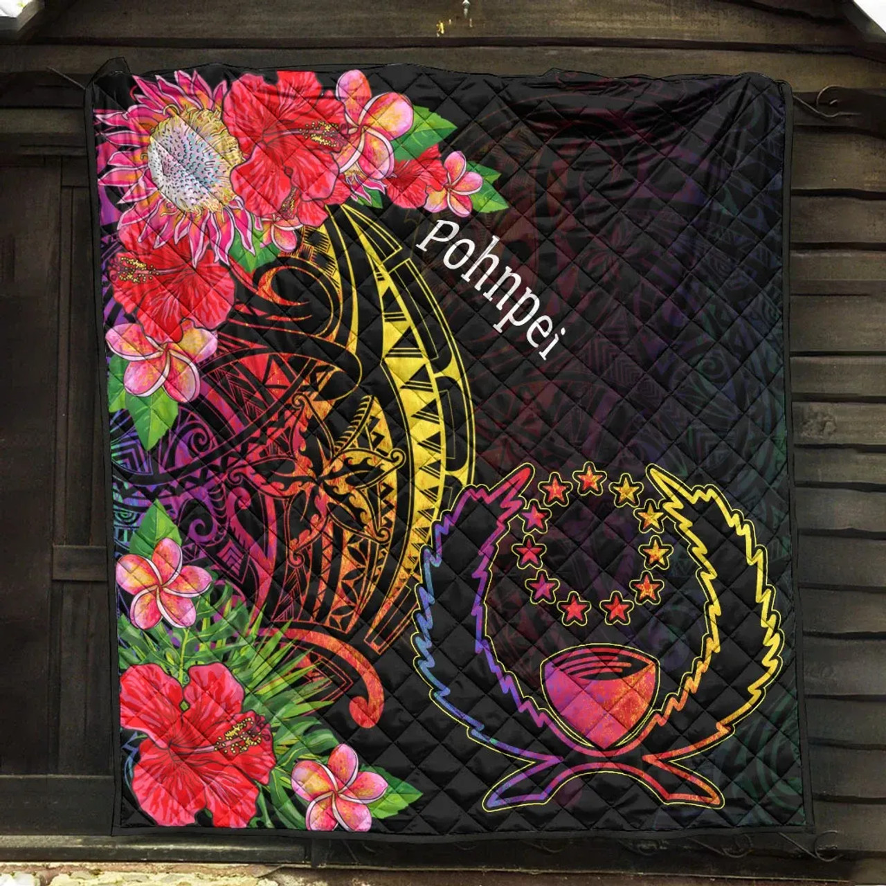 Pohnpei Premium Quilt - Tropical Hippie Style 5