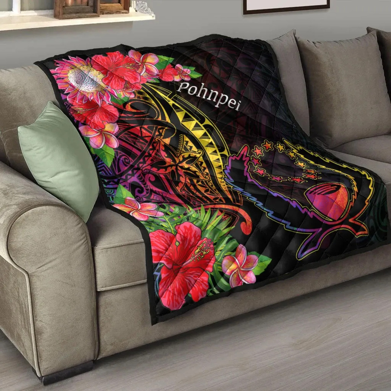 Pohnpei Premium Quilt - Tropical Hippie Style 9