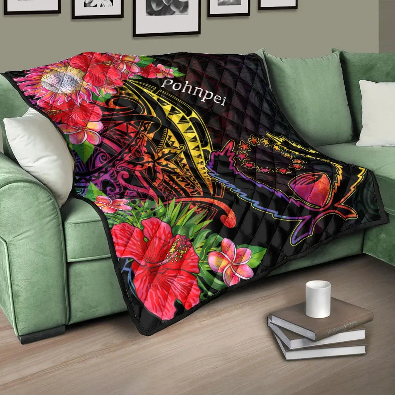 Pohnpei Premium Quilt - Tropical Hippie Style 10