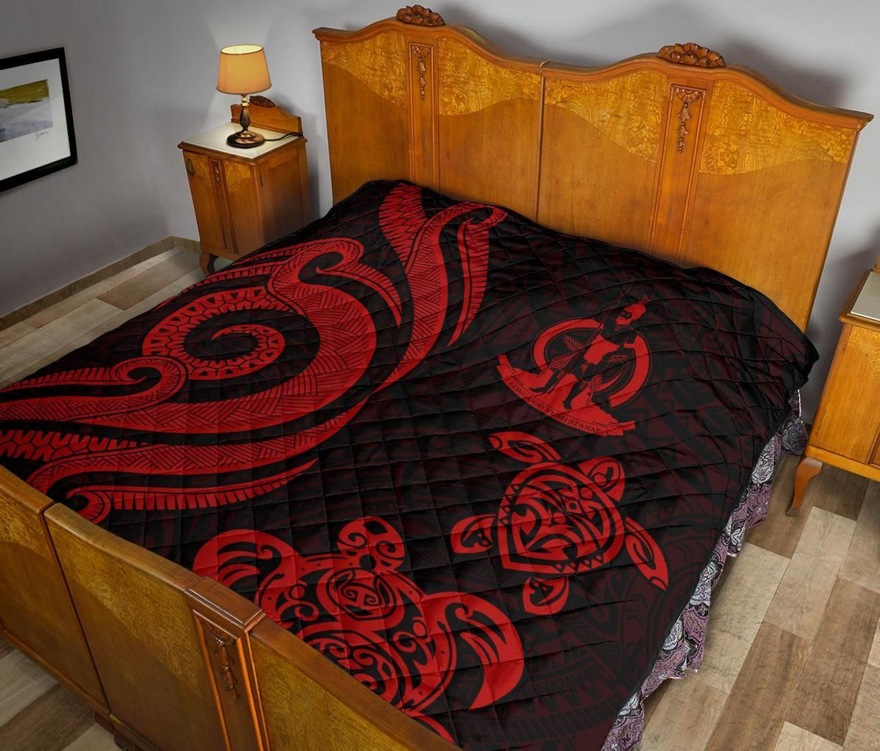 Vanuatu Premium Quilt - Red Tentacle Turtle 8