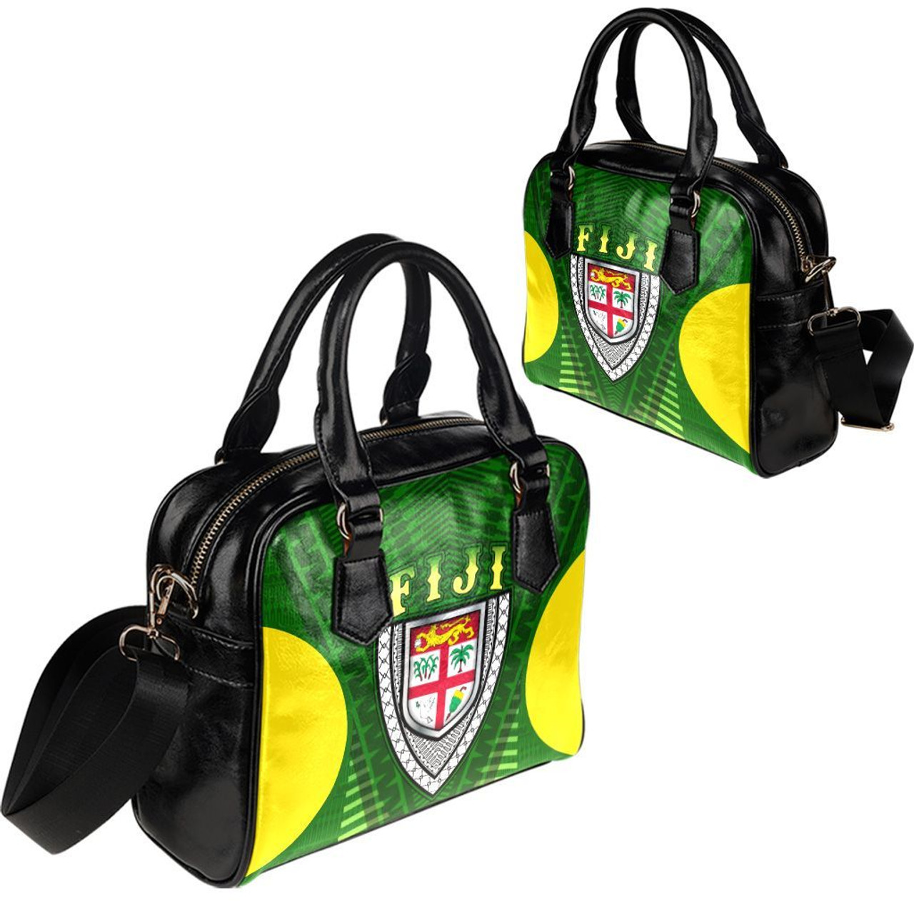 Fiji Melanesia Shoulder Handbag - Fijian Pride Green Version 8