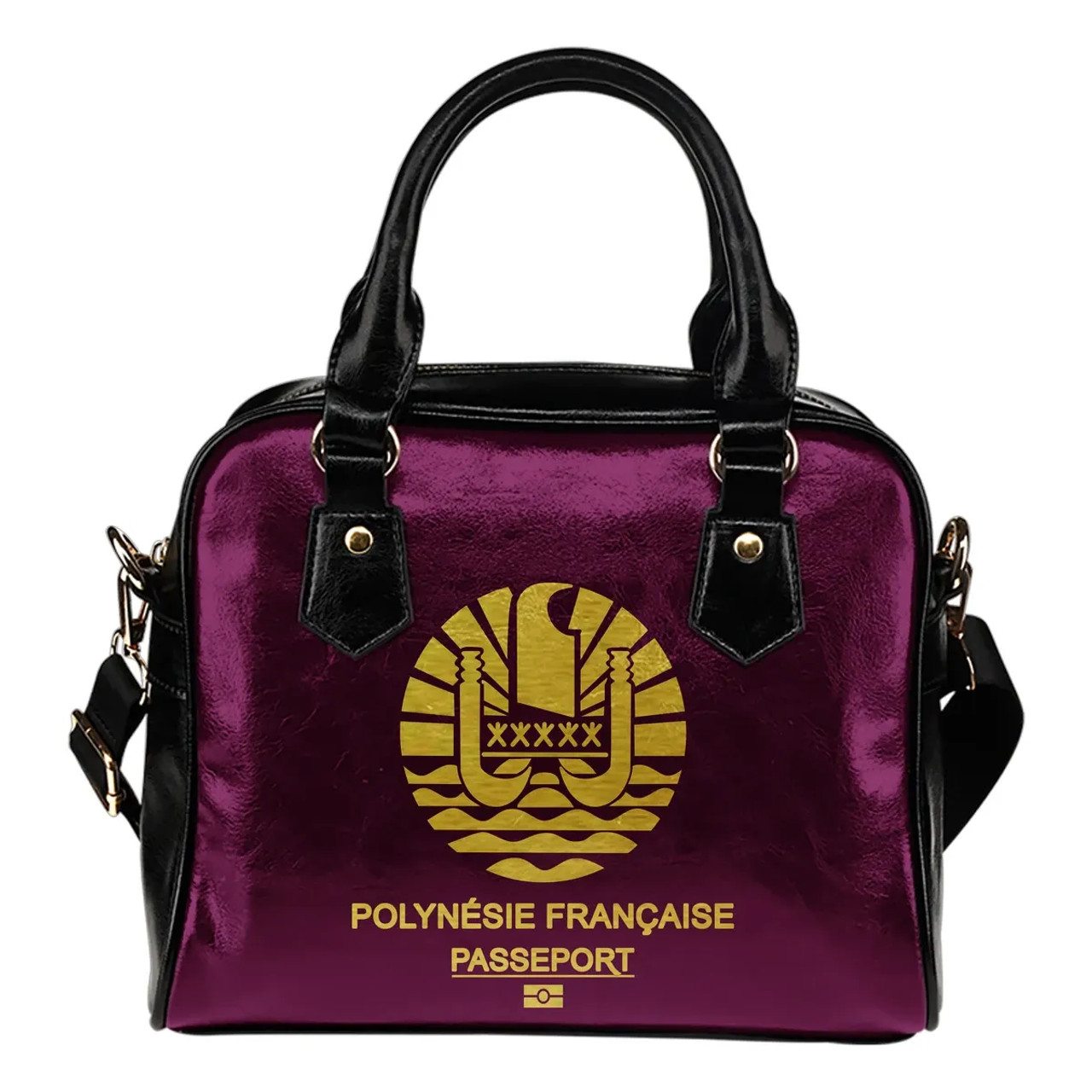 French Polynesia Passport Shoulder Handbag 1