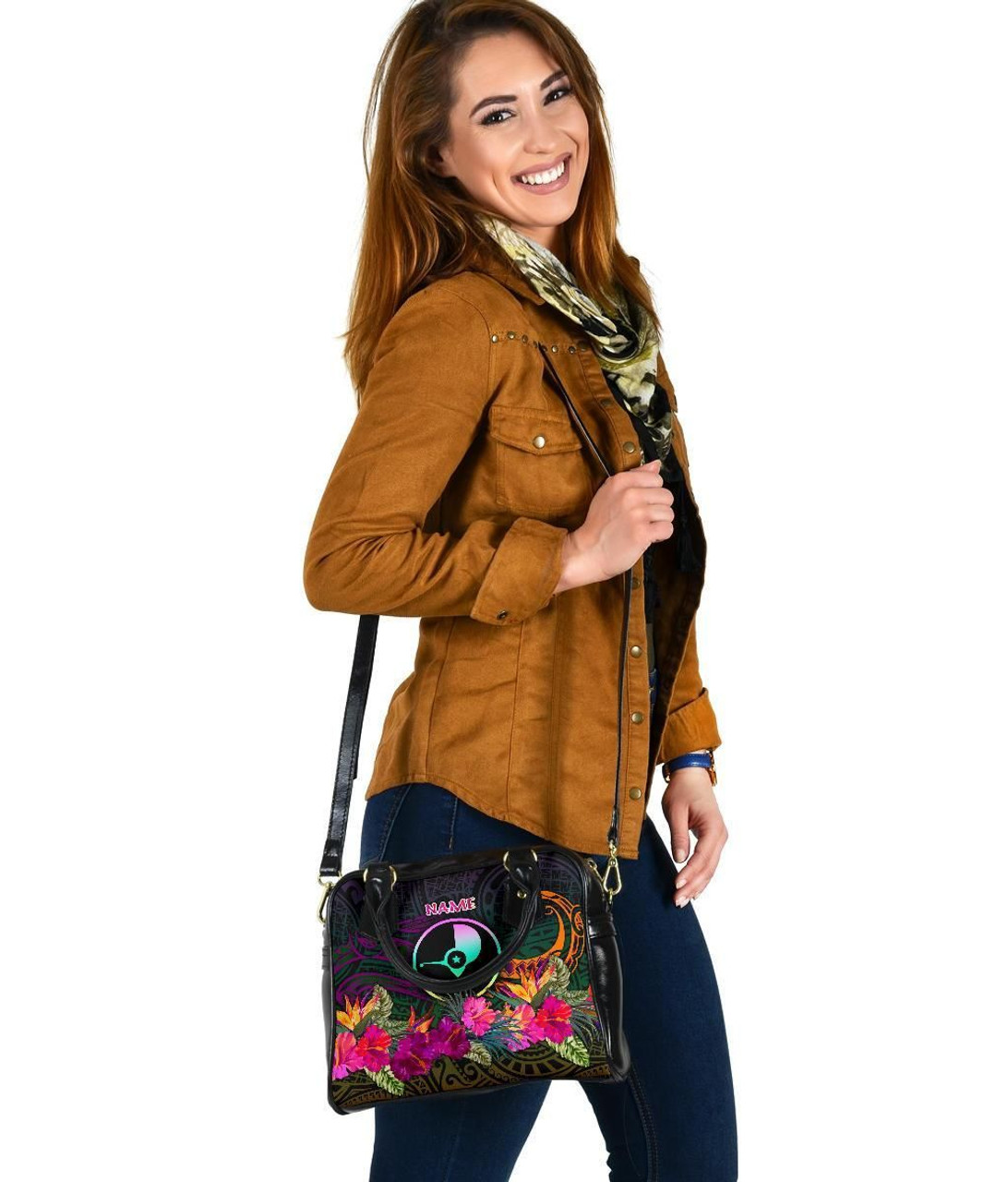 Yap Personalised Shoulder Handbag - Summer Hibiscus 5