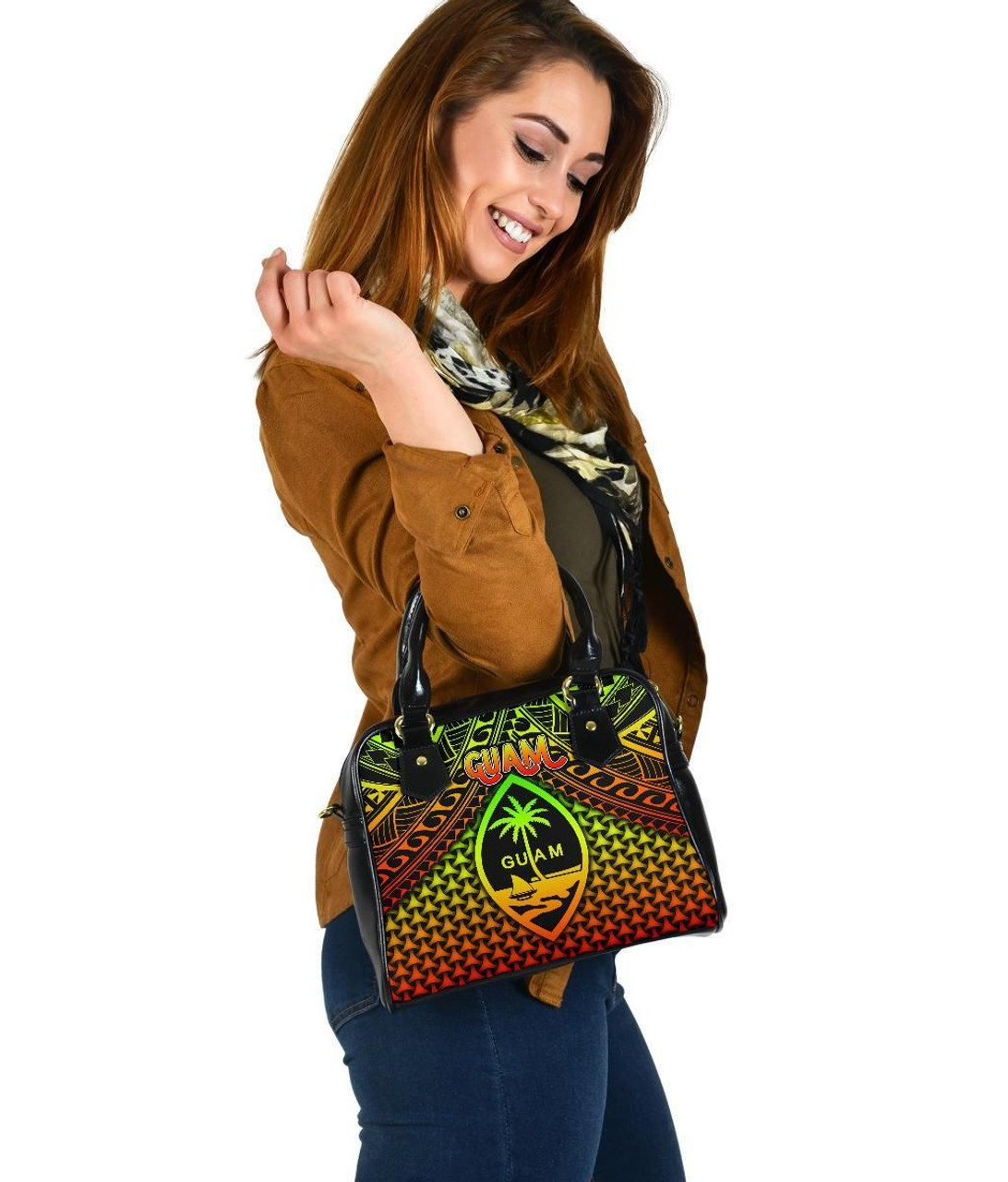 Polynesian Guam Shoulder Handbag - Reggae Vintage Polynesian Patterns 2