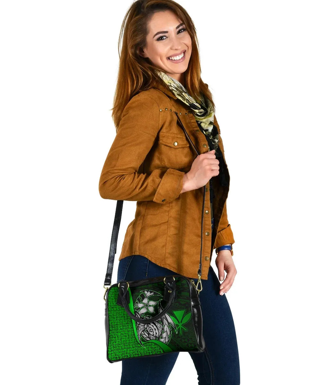 Polynesian Hawaii Shoulder Handbag Green - Turtle The Hook 5