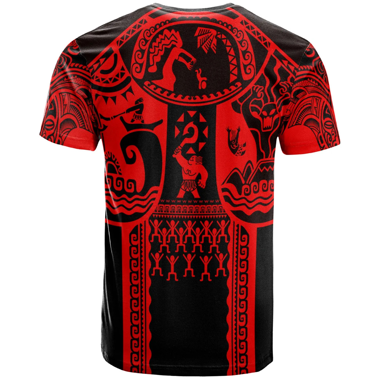 Hawaii Custom Personalised T-Shirt - Coat of Arm Hawaii & Polynesian Patterns Maui Tattoo 4