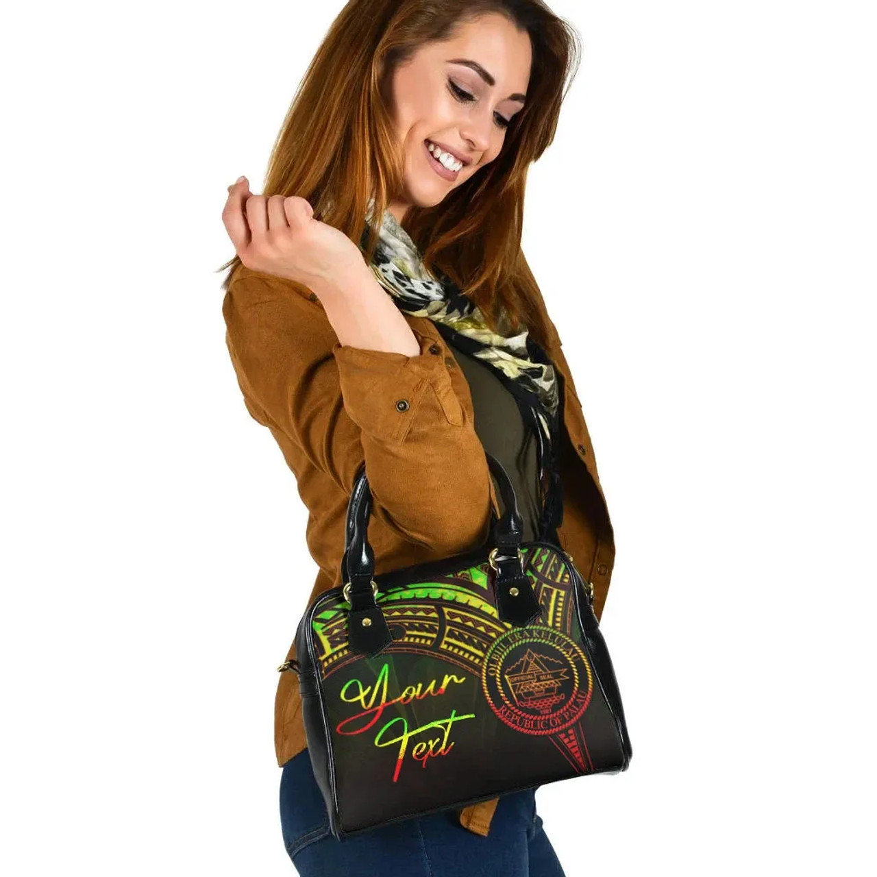 Palau Custom Personalised Shoulder Handbag - Cross Style Reggae Color 2