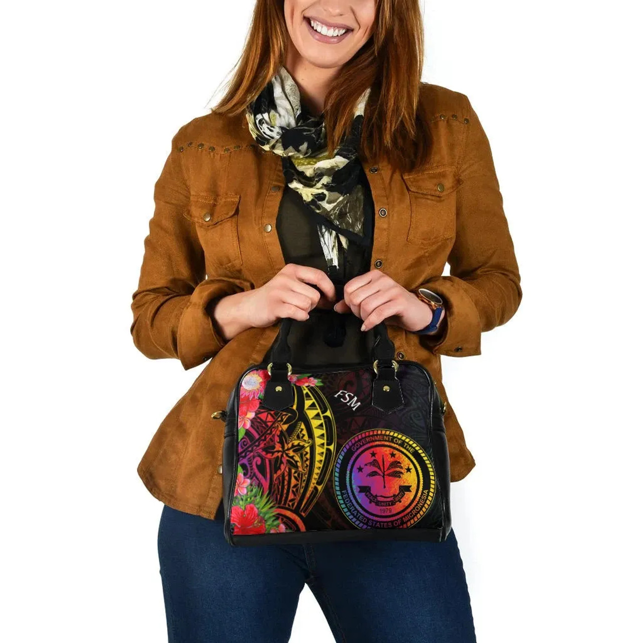 Federated States Of Micronesia Shoulder Handbag - Tropical Hippie Style 4