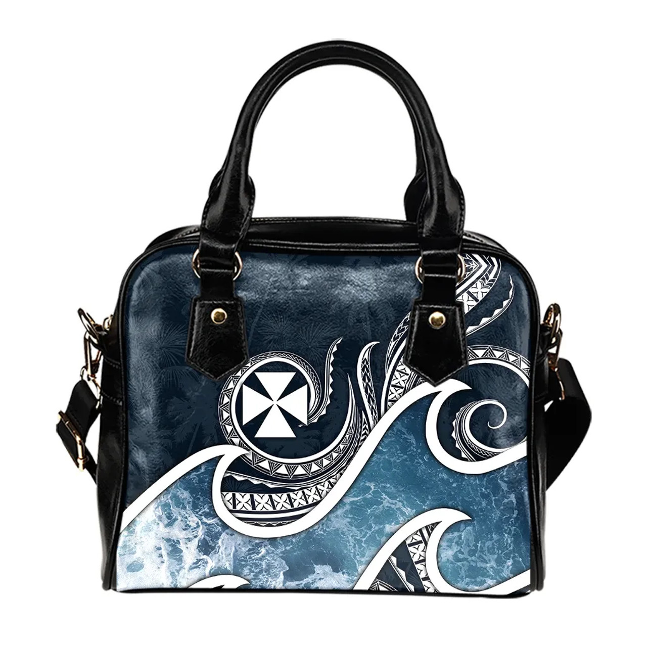 Wallis And Futuna Polynesian Shoulder Handbag - Ocean Style 3
