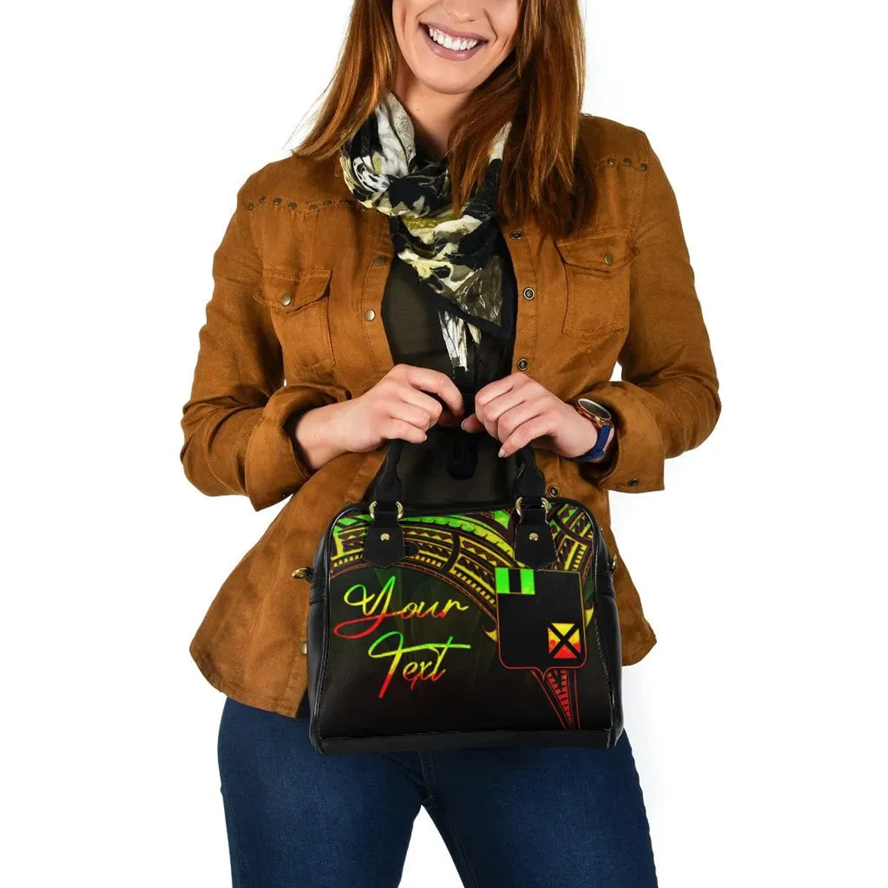 Wallis And Futuna Custom Personalised Shoulder Handbag - Cross Style Reggae Color 4