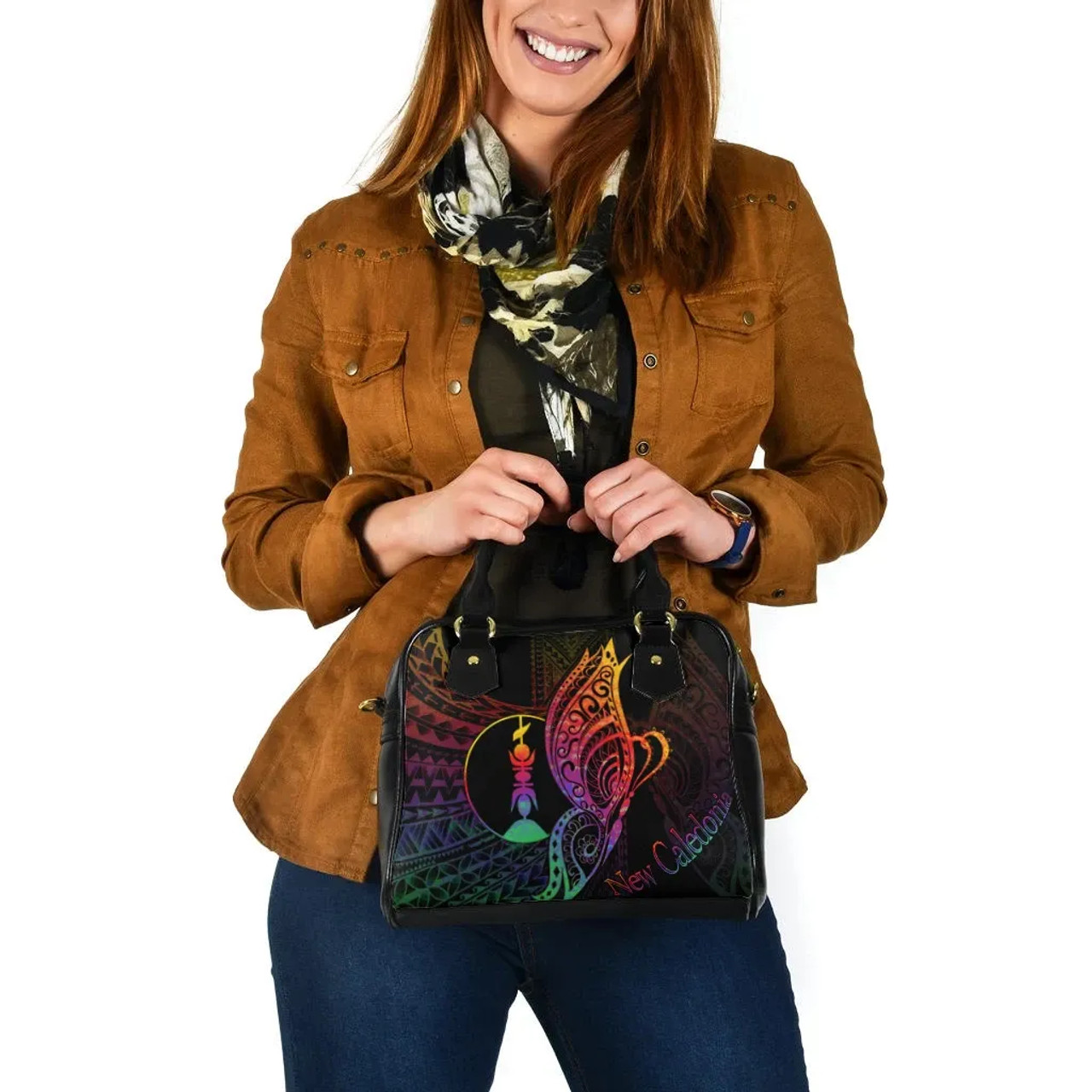 New Caledonia Shoulder Handbag - Butterfly Polynesian Style 4