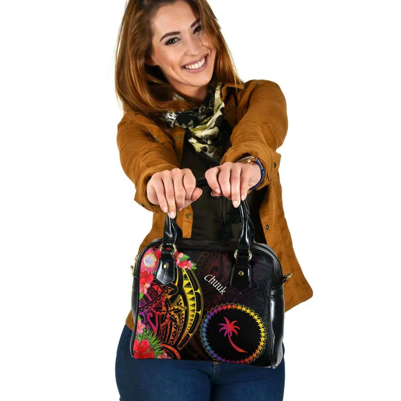 Chuuk State Shoulder Handbag - Tropical Hippie Style 1