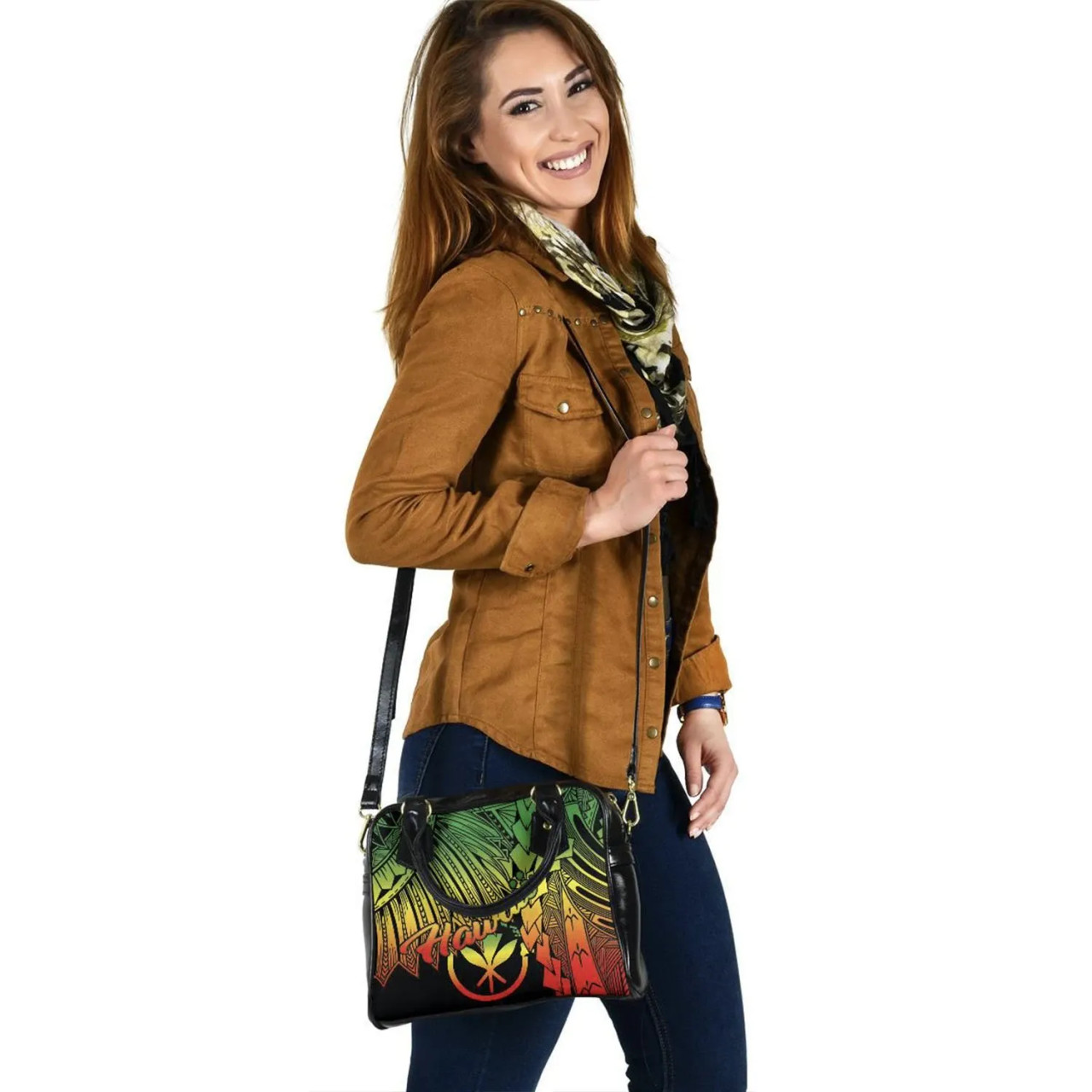 Polynesian Hawaii Shoulder Handbag - Tribal Wave Tattoo Reggae 5