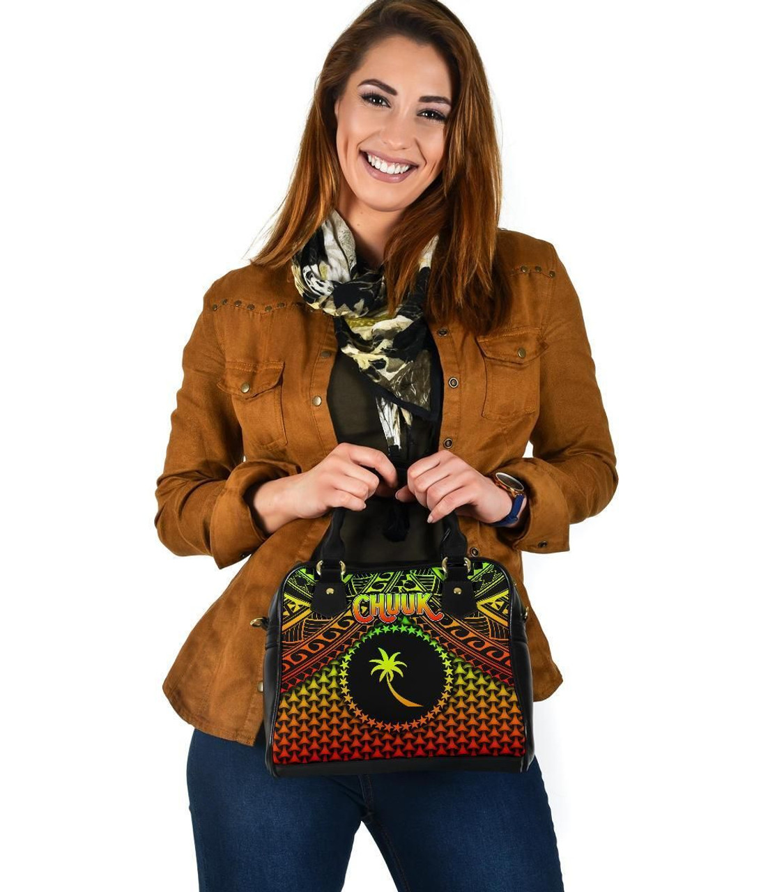 Polynesian Chuuk Shoulder Handbag - Reggae Vintage Polynesian Patterns 4