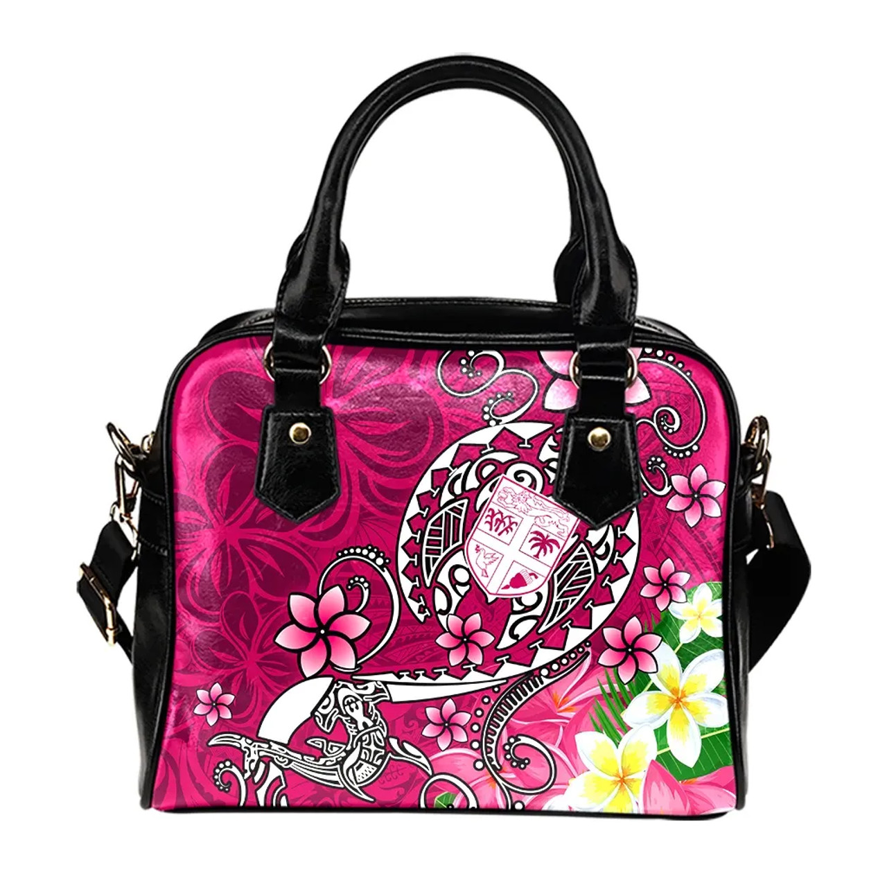 Fiji Shoulder Handbag - Turtle Plumeria (Pink) 4