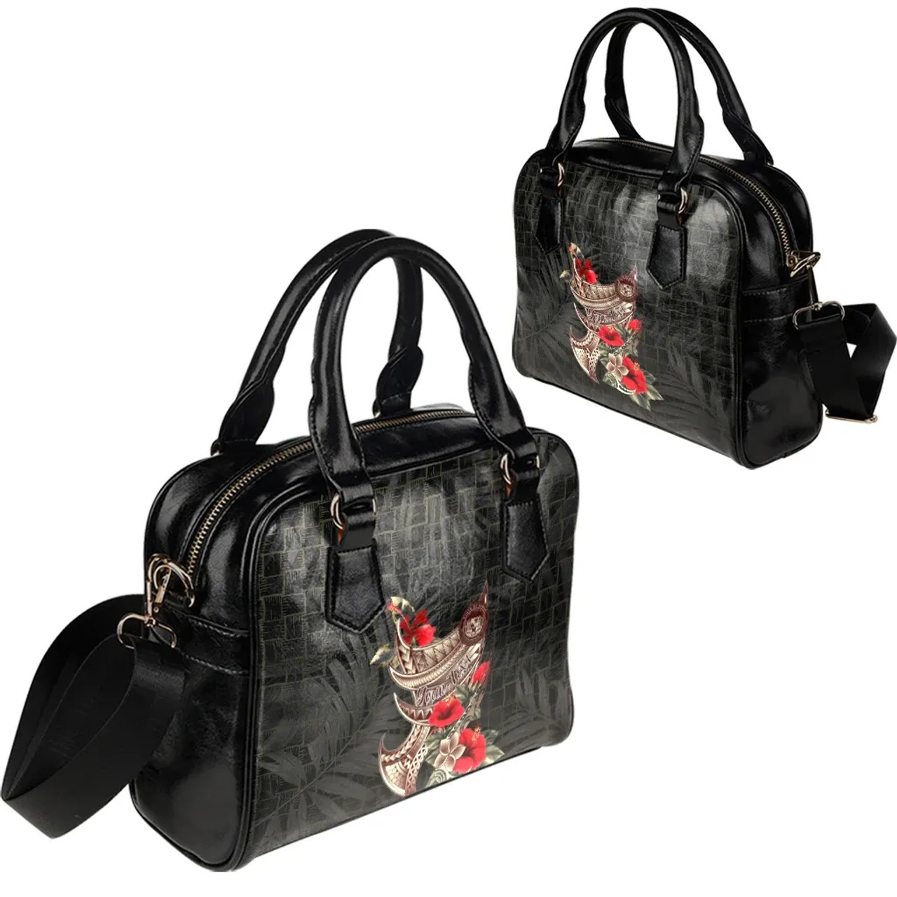 Hawaii Custom Personalised Shoulder Handbag - Polynesian Tribal Vintage Style 9