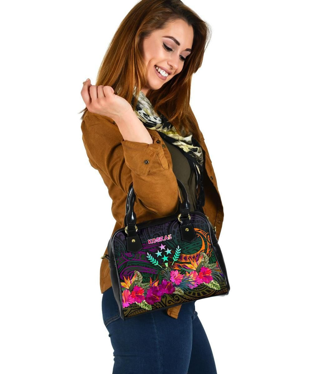 Kosrae Shoulder Handbag - Summer Hibiscus 2