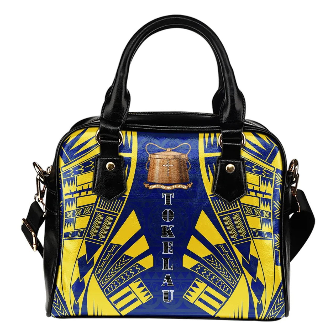 Tokelau Shoulder Handbag - Polynesian Tattoo Flag 1