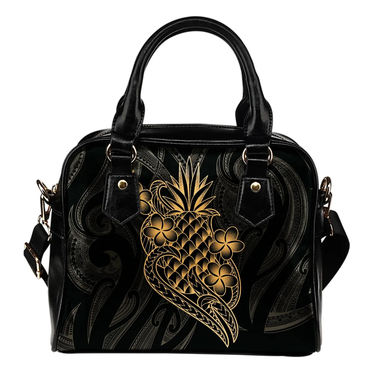 Polynesian Shoulder Handbag - Gold Pineapple 1