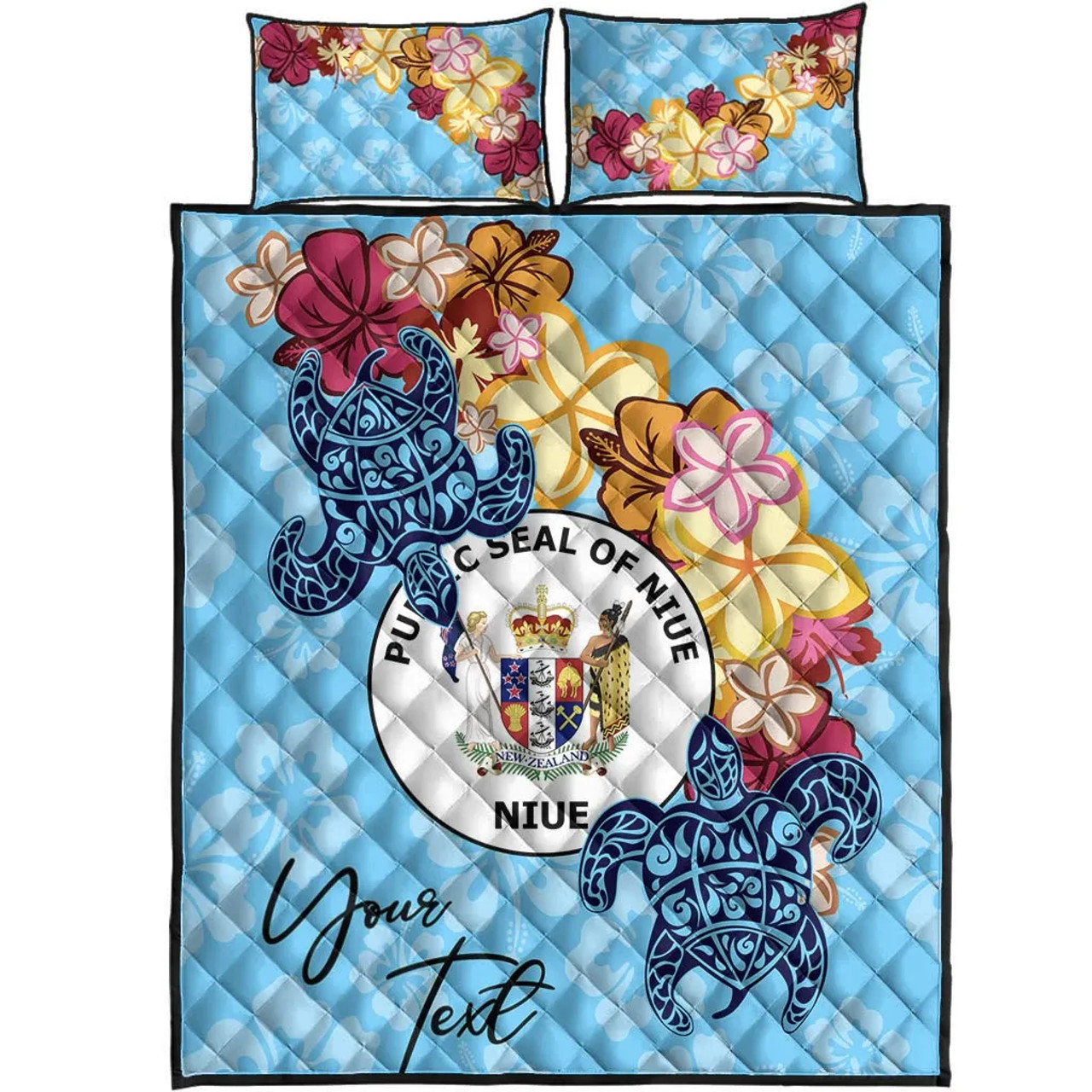 Niue Custom Personalised Quilt Bed Set - Tropical Style 4