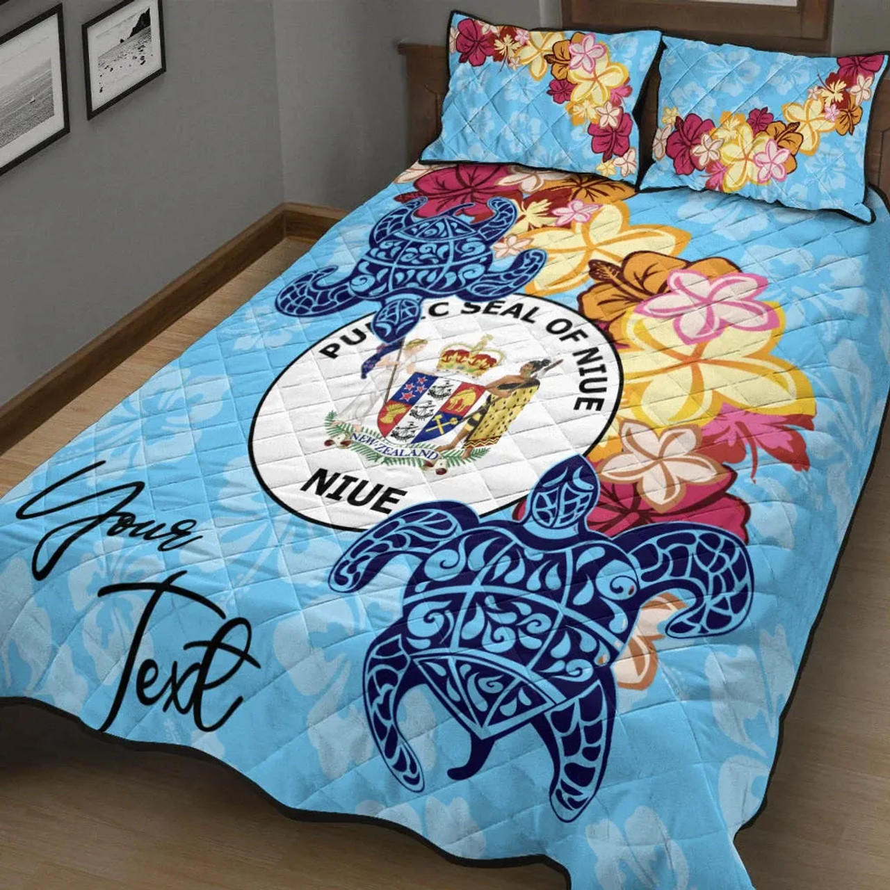 Niue Custom Personalised Quilt Bed Set - Tropical Style 5